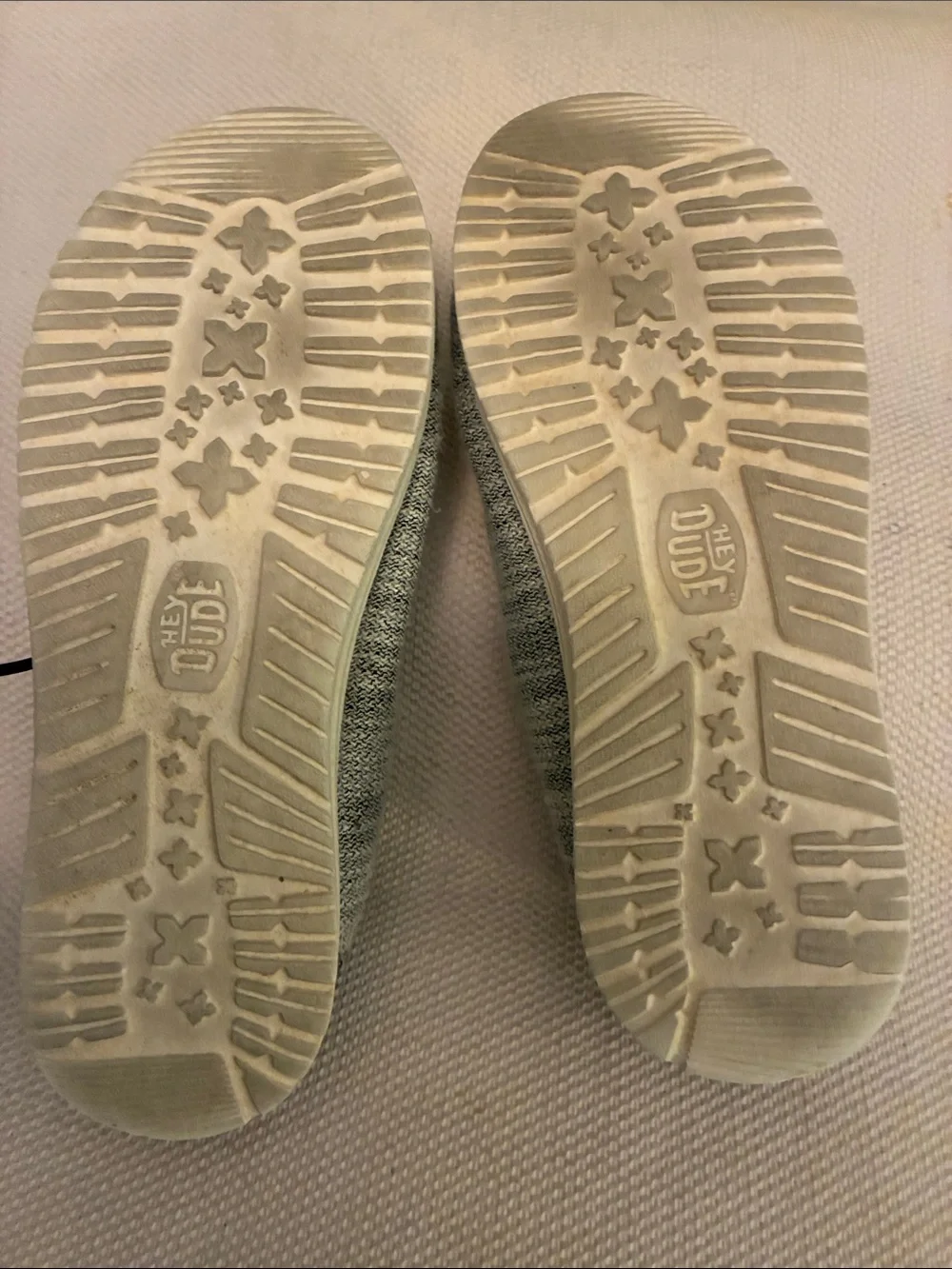 Hey Dude Grey Knit Slip-On Loafers-Je. Youth size 6
